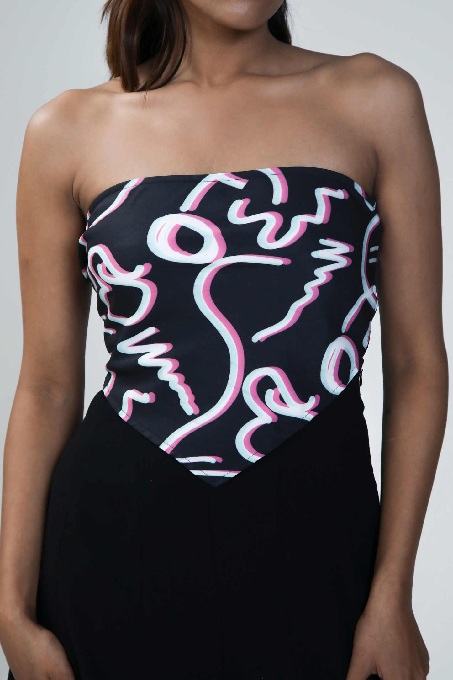 Abstract Graffiti Bandana Top
