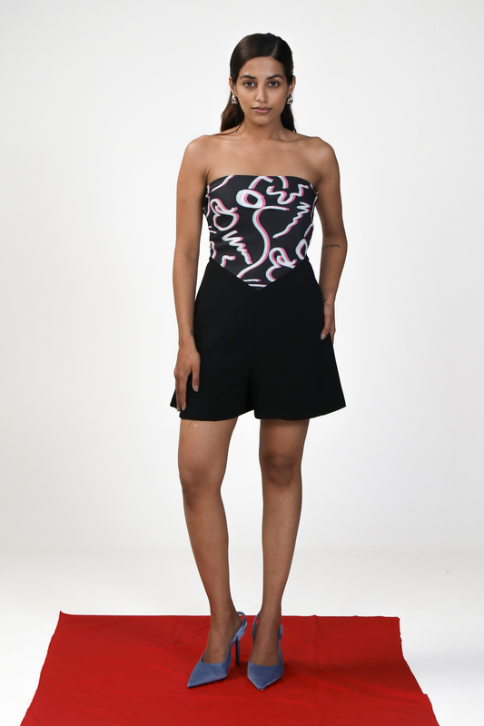 Abstract Graffiti Bandana Top
