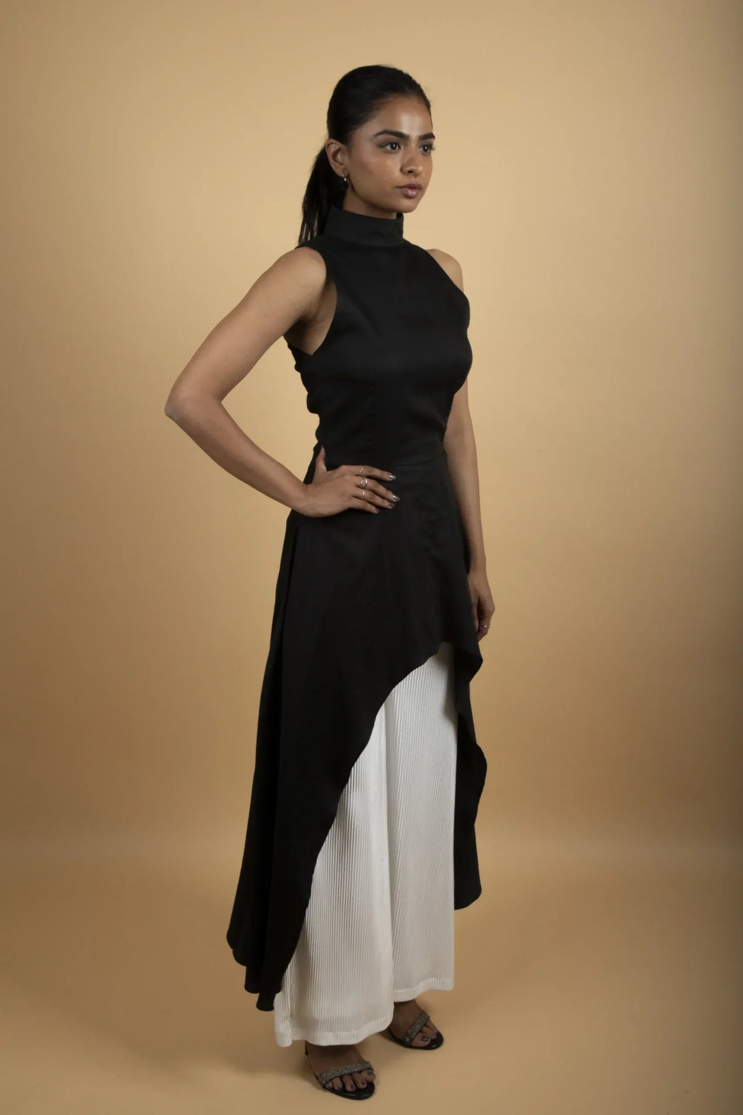 Halterneck Dress and Pleated Set