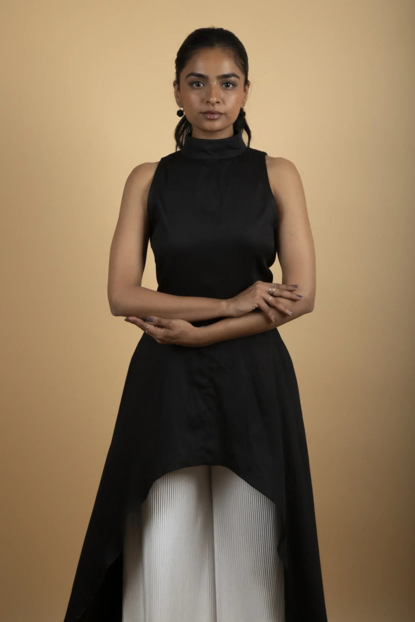 Halterneck Dress and Pleated Set