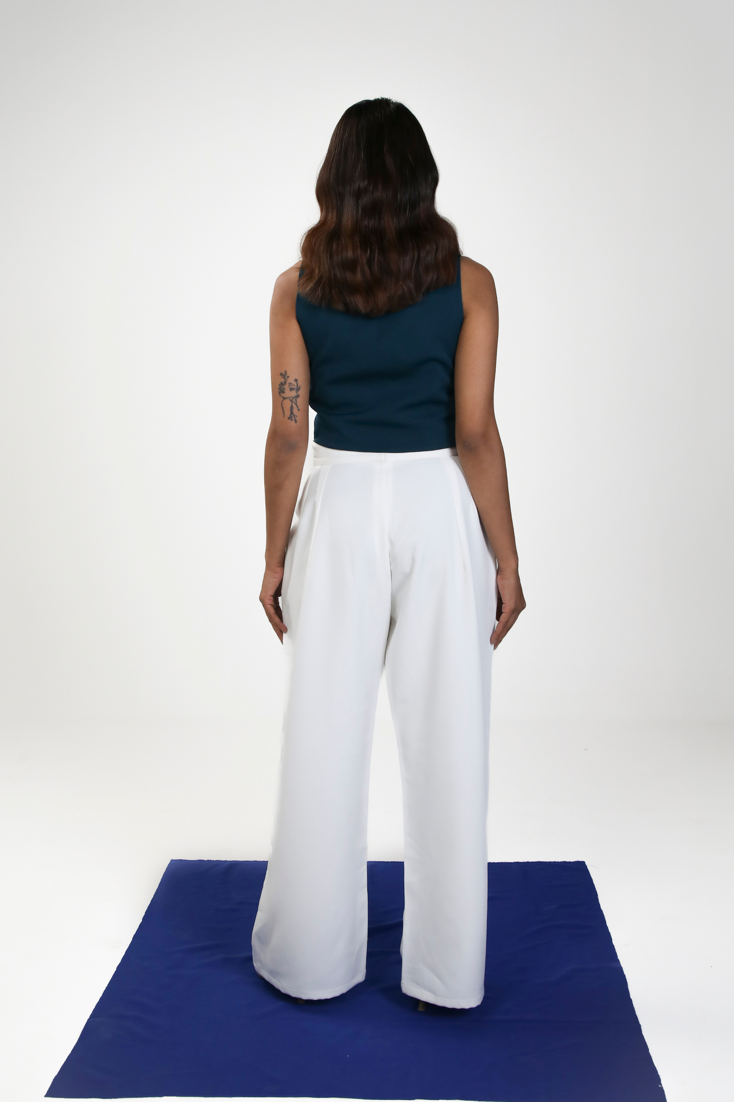 Asymmetric Color-Block Vest Top