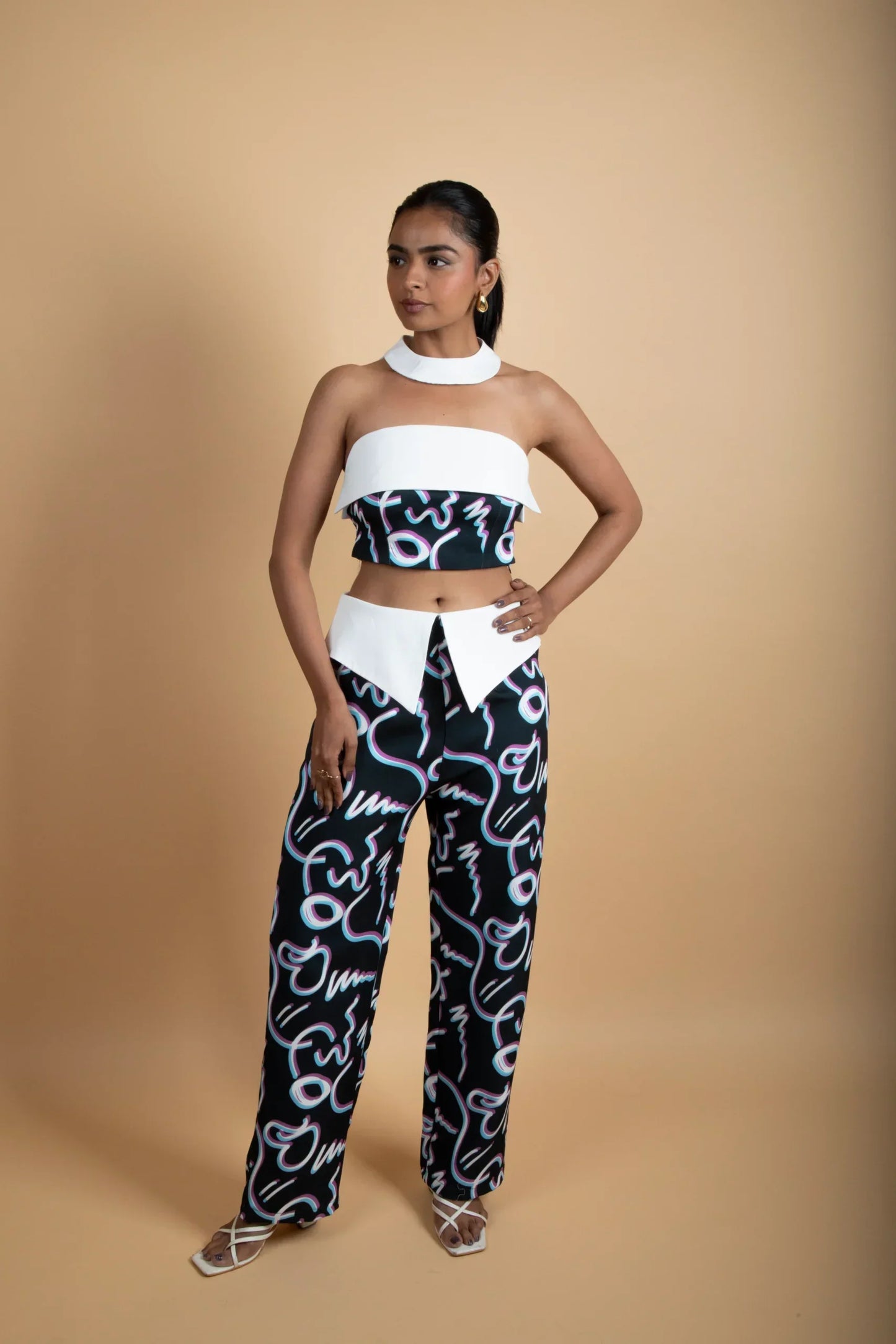 Abstract Printed Trousers