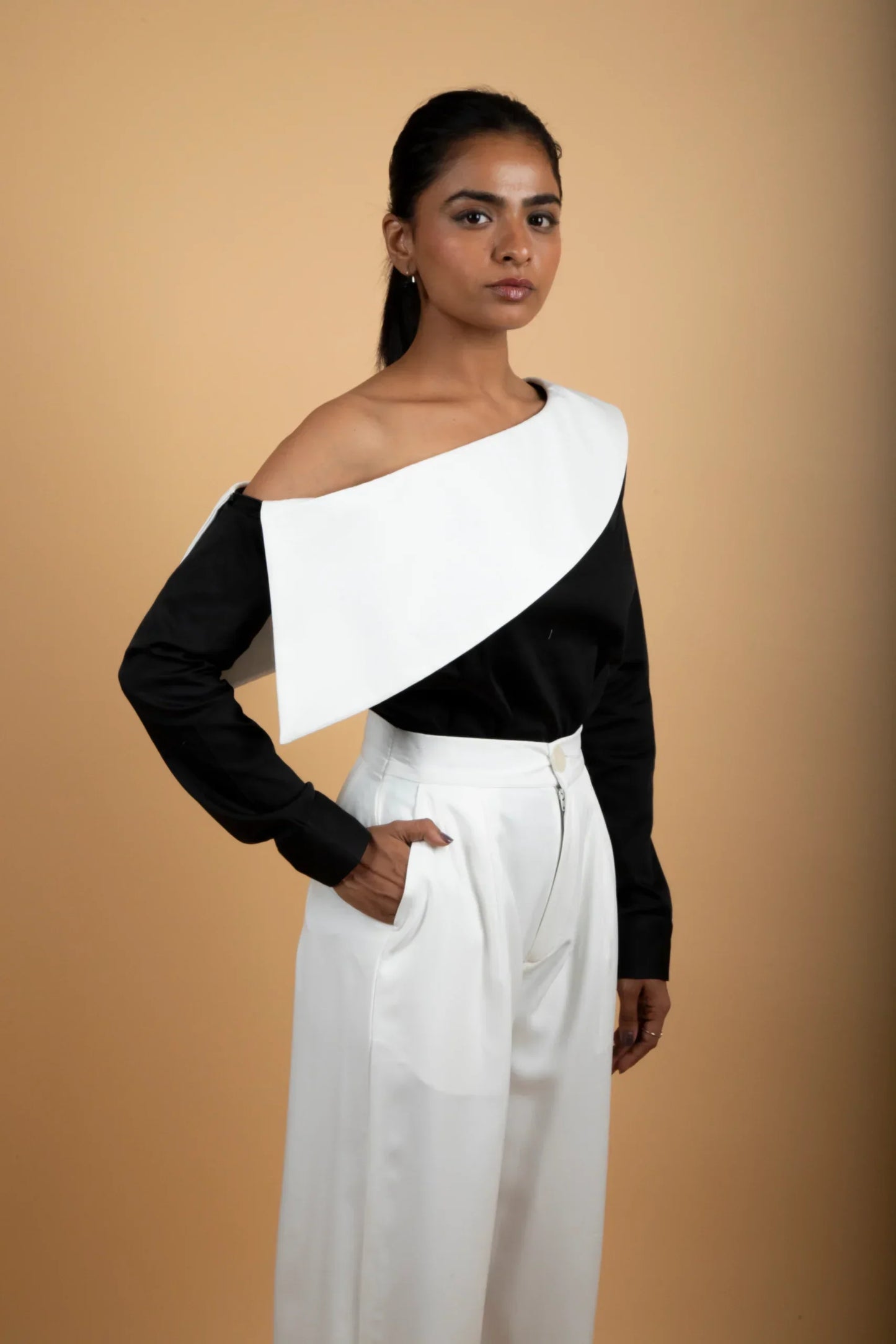 Off shoulder crop top with pants