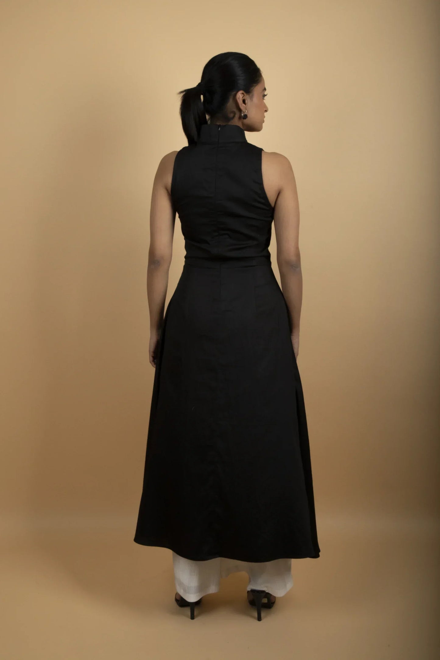 Halterneck Dress and Pleated Set