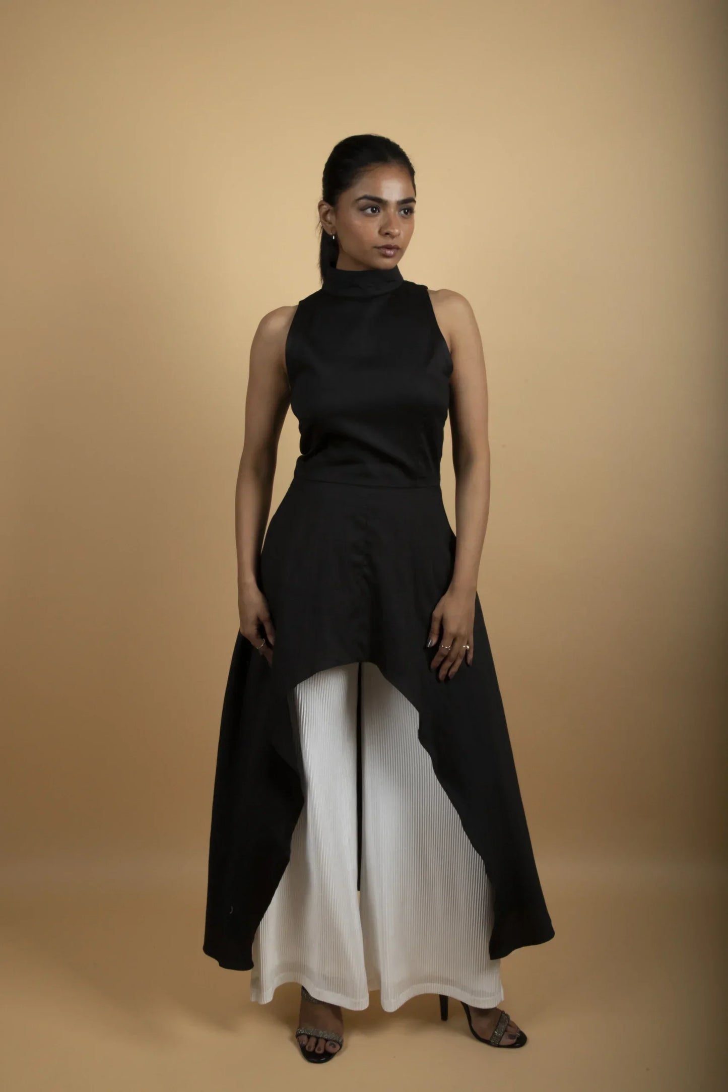 Halterneck Dress and Pleated Set