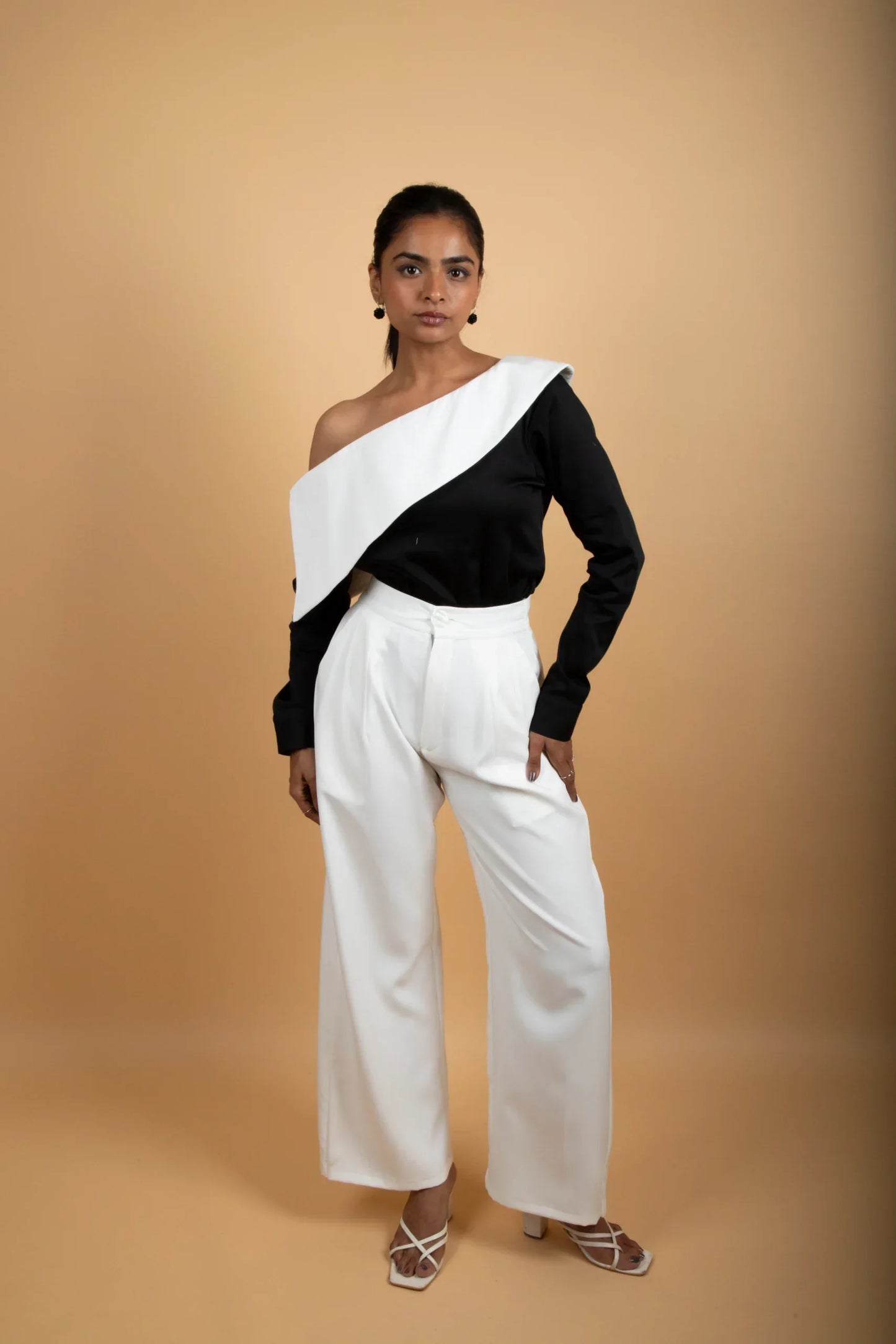 Off shoulder crop top with pants